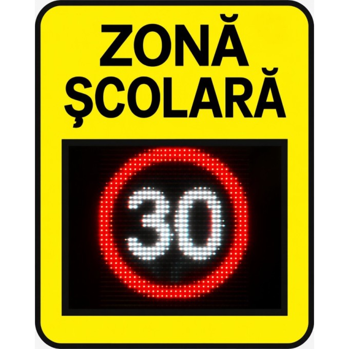 Indicator rutier afisare viteza – multicolor (3 LEd-uri), 45 cm, date trafic, carcasa aluminiu Indicator rutier afisare viteza – multicolor (3 LEd-uri), 45 cm, date trafic, carcasa aluminiu